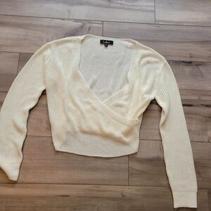 Lulu's Cream Knit Sweater